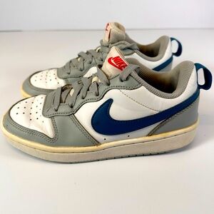 Nike Court Borough Low 2 White/Marina/Smoke Grey' Kids Size 3.5